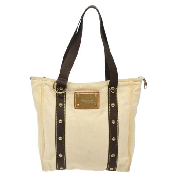 LOUIS VUITTON Cabas MM Antigua Tote Bag Brown Beige M40036 - Picture 2 of 12